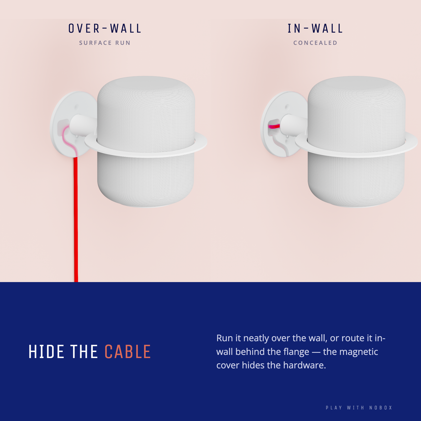 NoBox HomePod Wall Mount, white, product detail