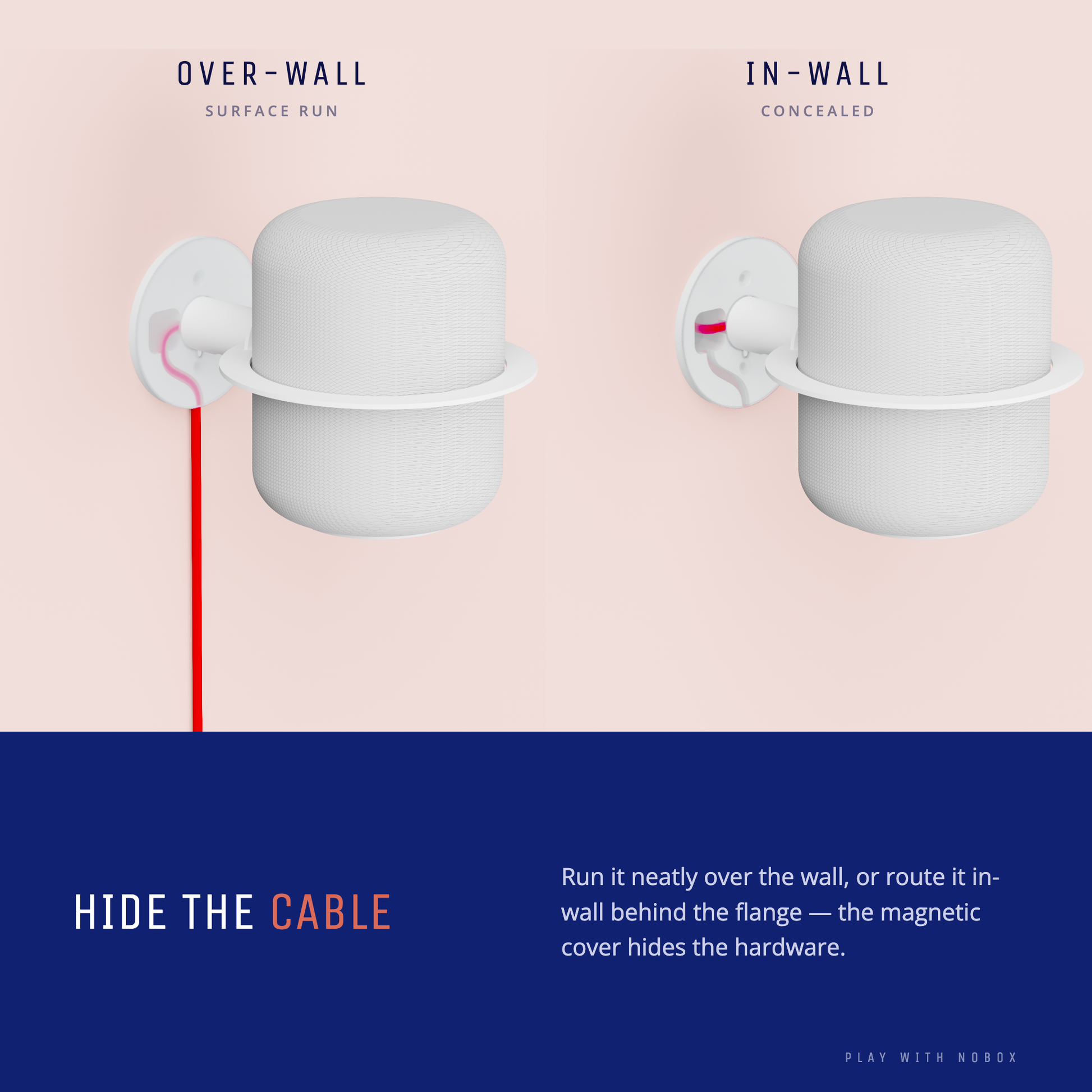 NoBox HomePod Wall Mount, white, product detail