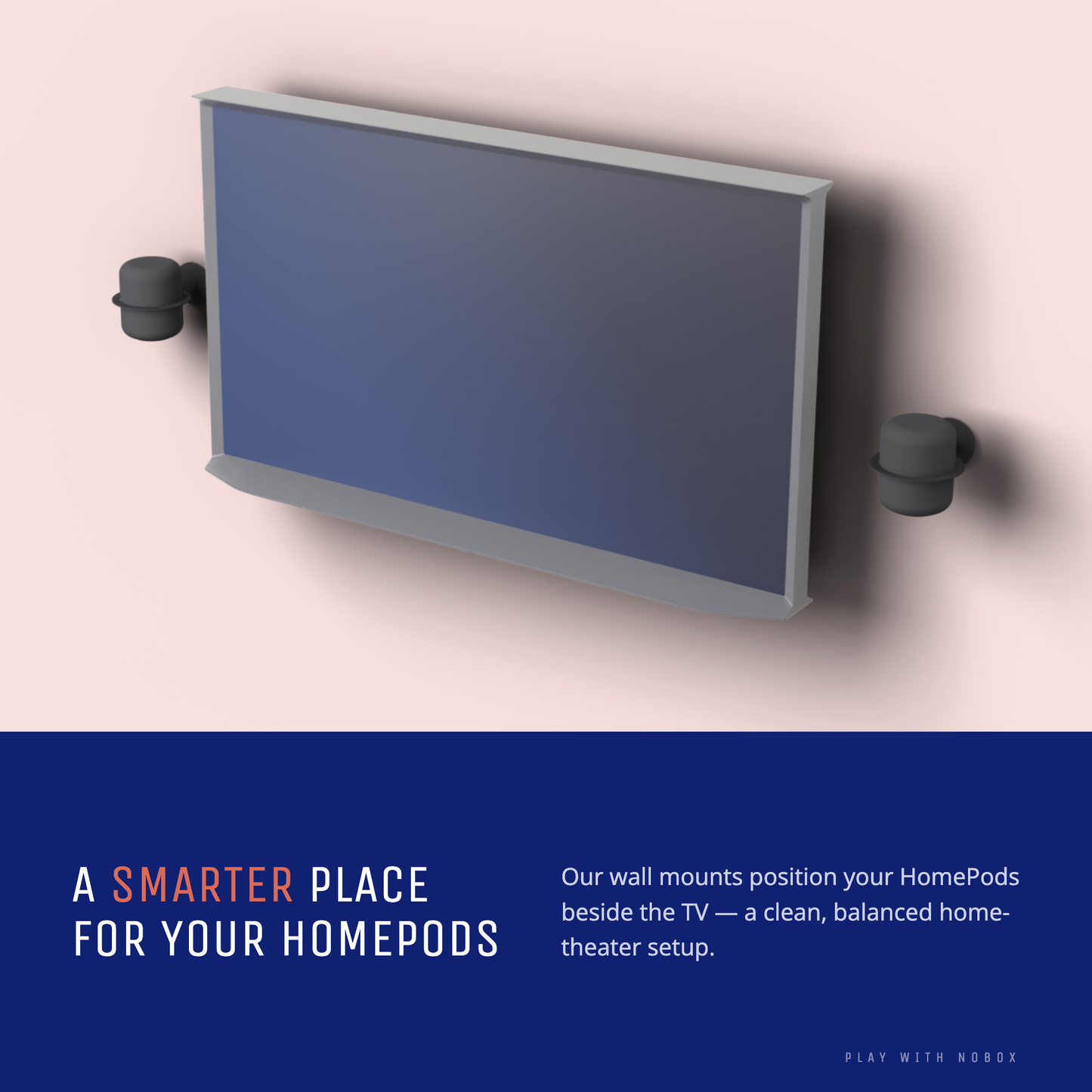 NoBox HomePod Wall Mount, black, product detail