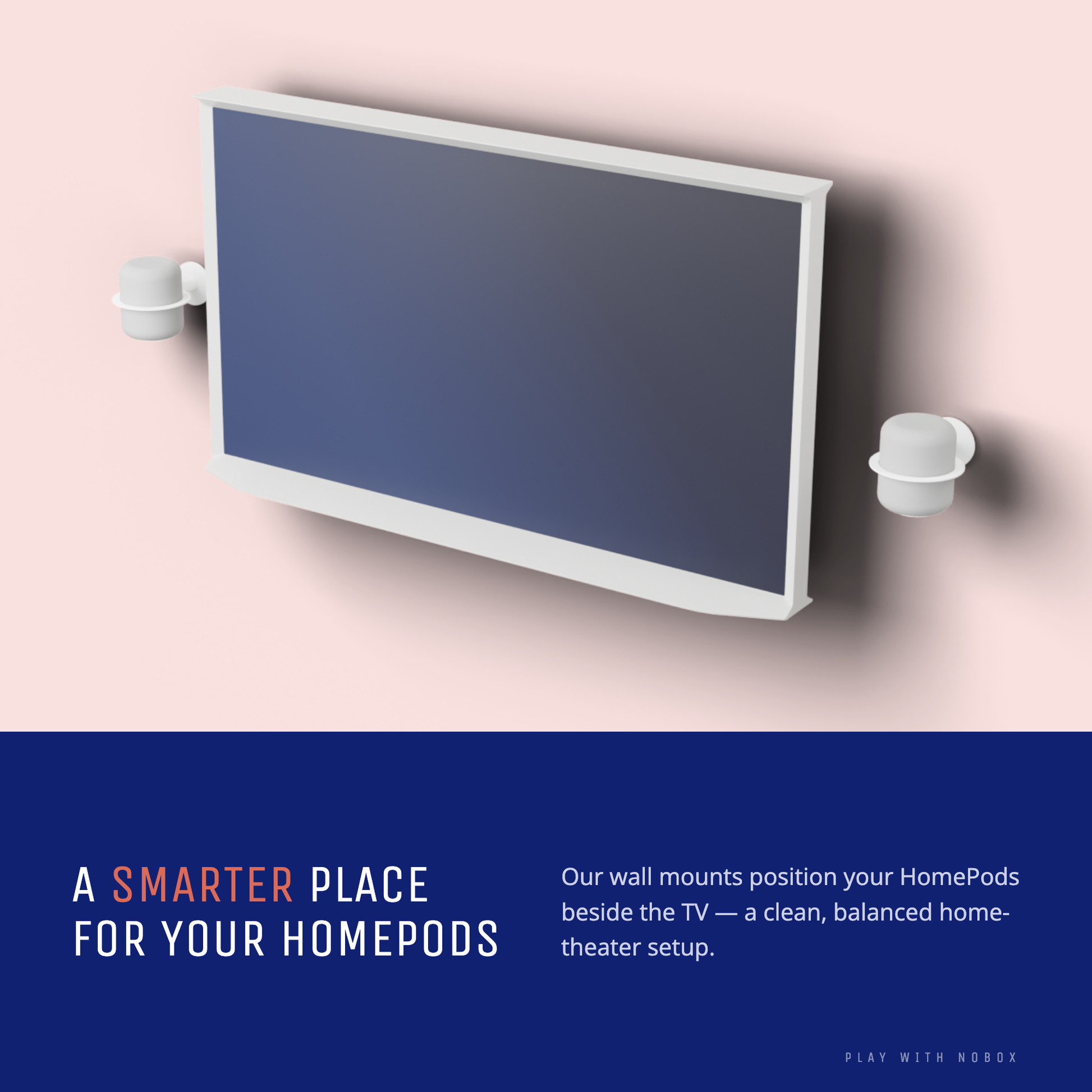 NoBox HomePod Wall Mount, white, product detail