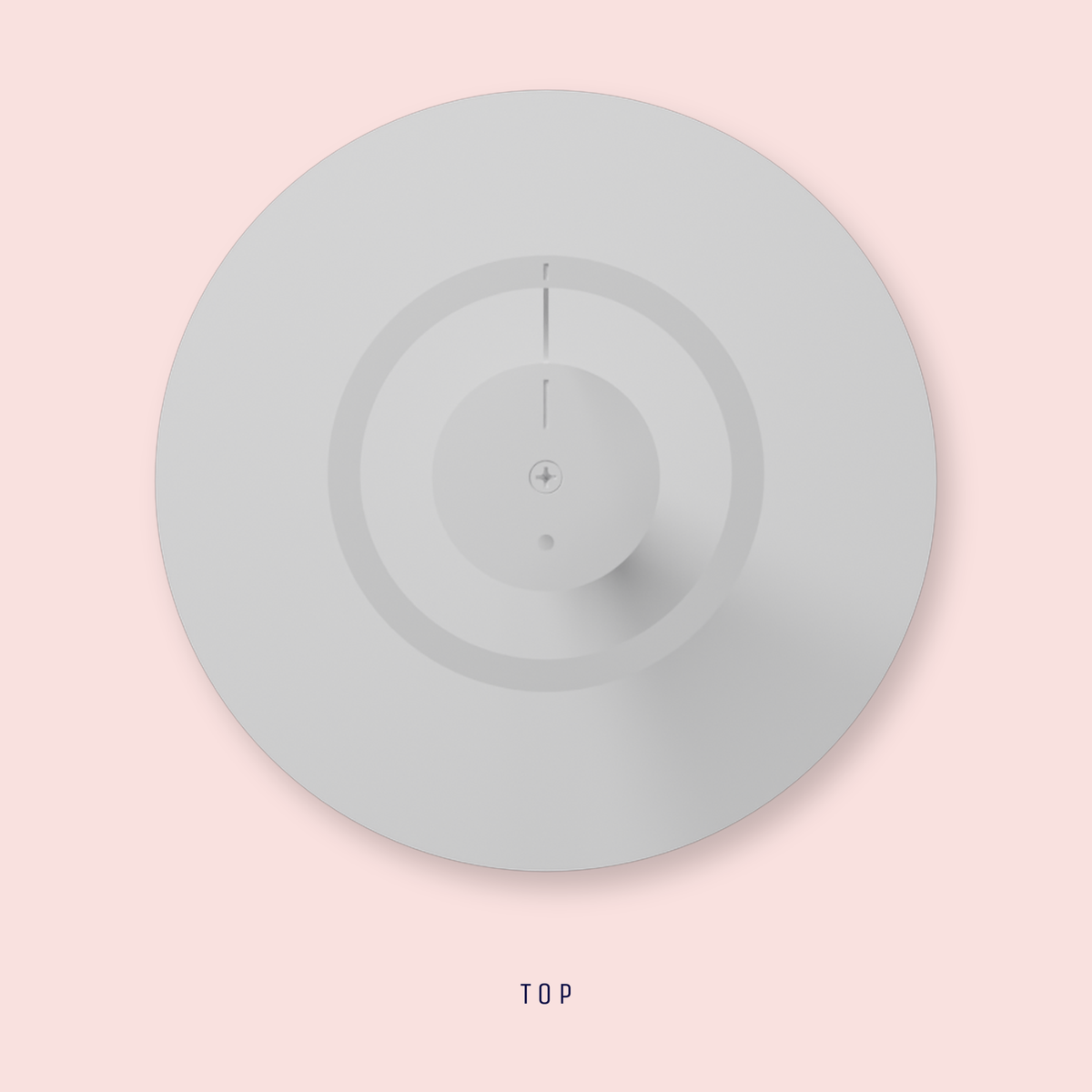 Top view of the white NoBox HomePod floor stand base